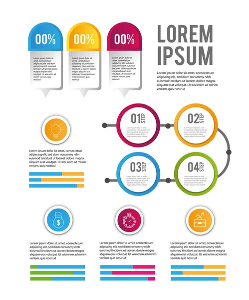 Infographic iş veri başarı ilerleme