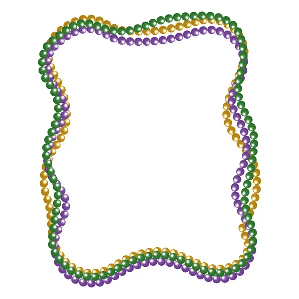 Collana di perle telaio — Vettoriale Stock