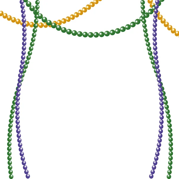 Marco de collar de perlas — Vector de stock