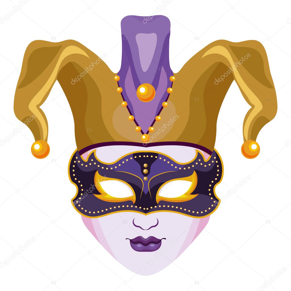 mask with jester hat