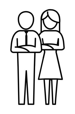 çift ​​karikatür aşk