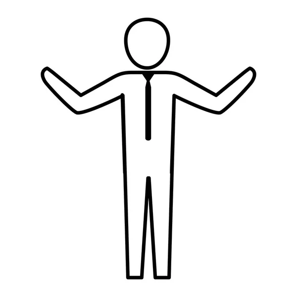 Man pictogram cartoon — Stock vektor