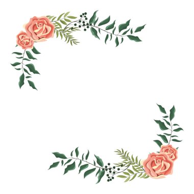 bahar çiçekleri çerçevesi