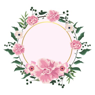 bahar çiçekleri çerçevesi