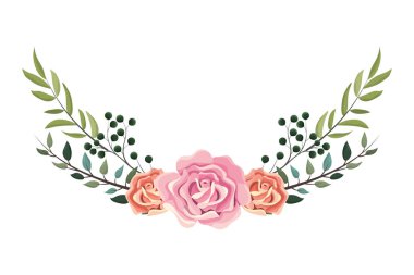 Bahar çiçekleri yaprakları ile