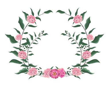 bahar çiçekleri çerçevesi