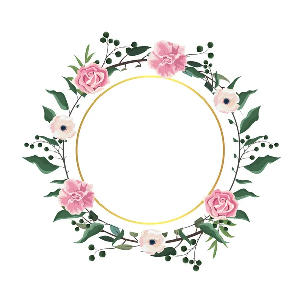 Marco floral de primavera — Vector de stock