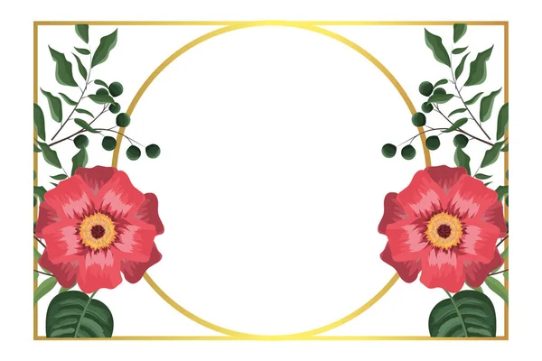 Cadre floral printemps — Image vectorielle