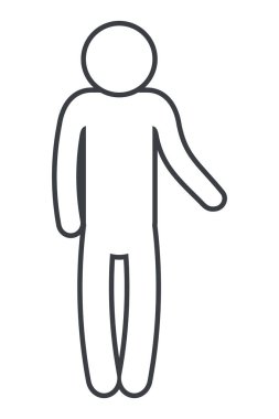 man pictogram cartoon