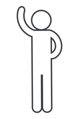 man pictogram cartoon