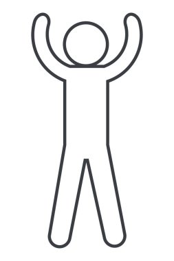 man pictogram cartoon