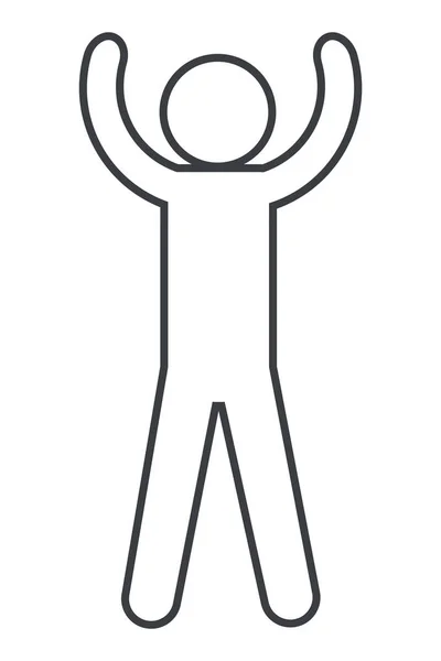 Man pictogram cartoon — Stock vektor