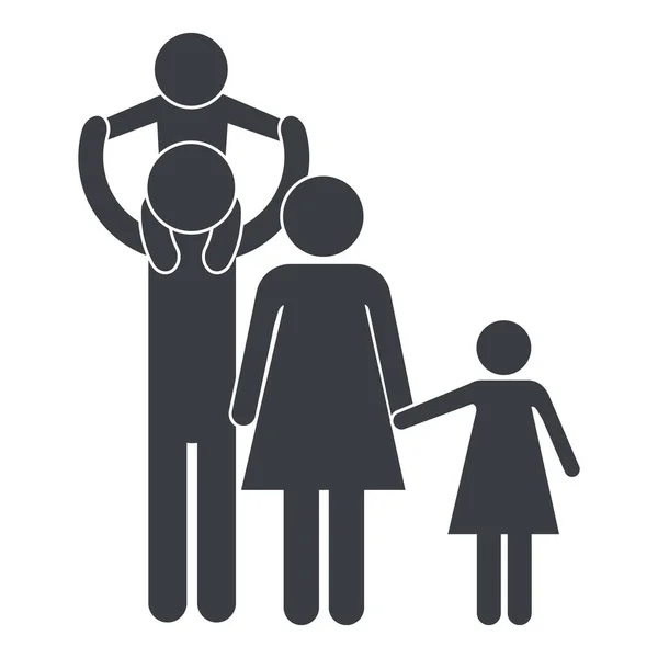 Familie pictogram cartoon — Stockvector