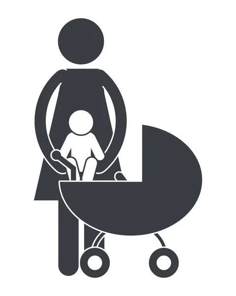 Femme pictogramme dessin animé — Image vectorielle
