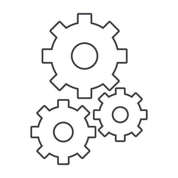 Teknik gears stöd tecknad — Stock vektor