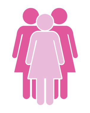 Kadınlar piktogram çizgi film