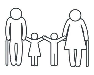 Aile piktogram çizgi film