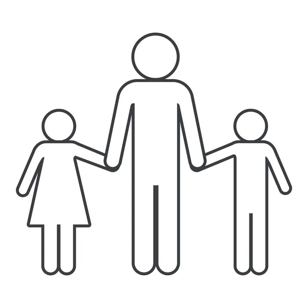 Pictogramme de famille dessin animé — Image vectorielle
