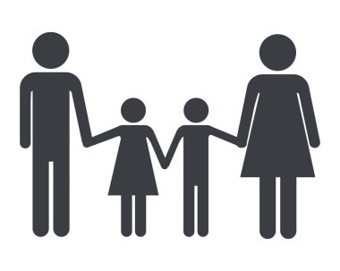 Aile piktogram çizgi film