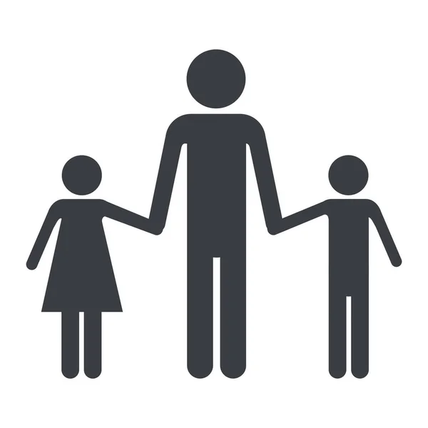 Rodinné piktogram kreslený — Stockový vektor
