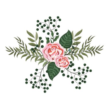 Bahar çiçekleri yaprakları ile