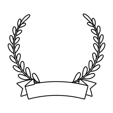 Defne çelengi dekoratif amblemi