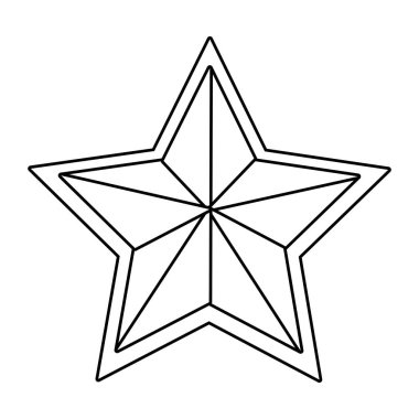 İzole sembol siyah ve Beyaz Yıldız Ödülü