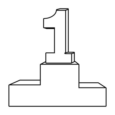 İlk podyum siyah ve beyaz yer