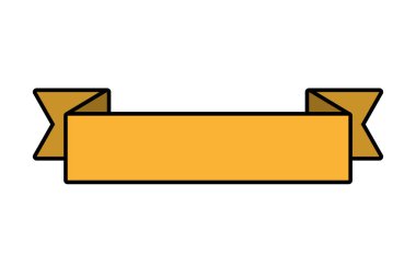 İzole dekoratif boş şerit afiş