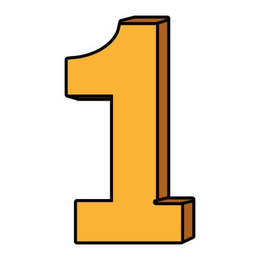 İzole bir numaralı yazı tipi