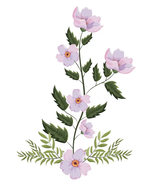 春の花と葉 — ストックベクタ