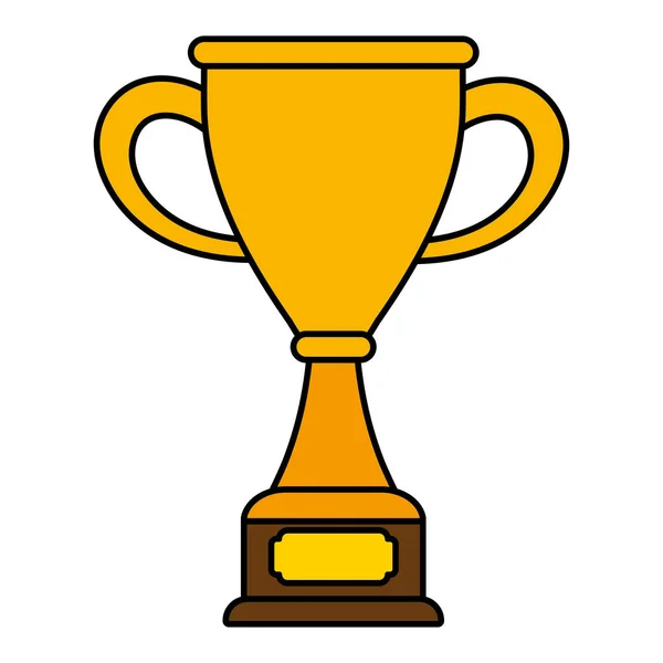 Copa trofeo con medallas — Vector de stock