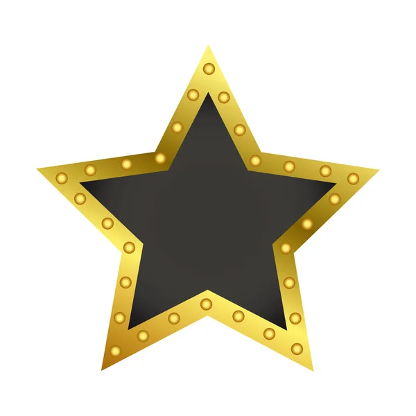 Símbolo de emblema de premio estrella — Vector de stock