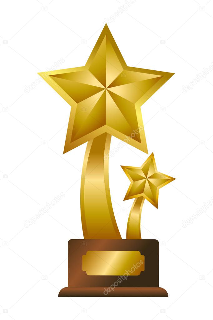 Trophy cup star shape symbol