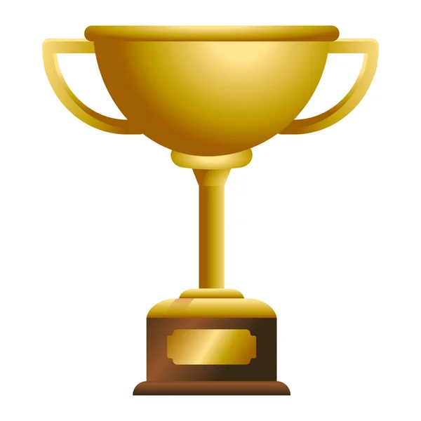 Trofeo taza premio en caja de madera — Vector de stock