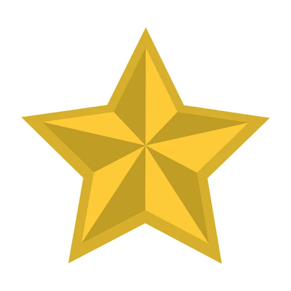 Símbolo estrela de ouro isolado — Vetor de Stock