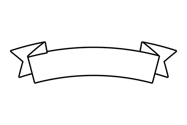 Banner de cinta en blanco aislado — Vector de stock