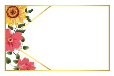 bahar çiçekleri çerçevesi