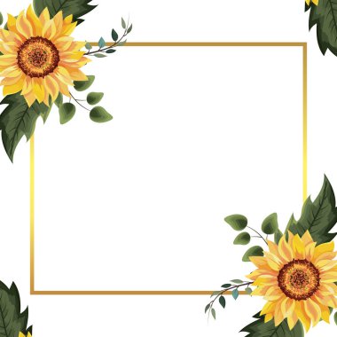 bahar çiçekleri çerçevesi