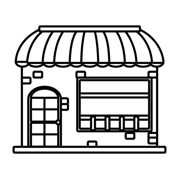 Loja comercial desenhos animados —  Vetores de Stock