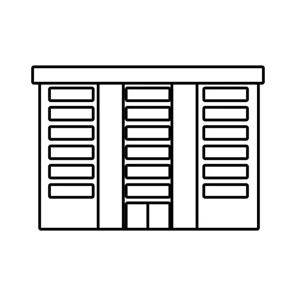 Αστικό κτίριο κινουμένων σχεδίων — Διανυσματικό Αρχείο