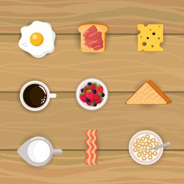 Mısır gevreği ve dilimlenmiş ekmek ile lezzetli breakfast ayarla