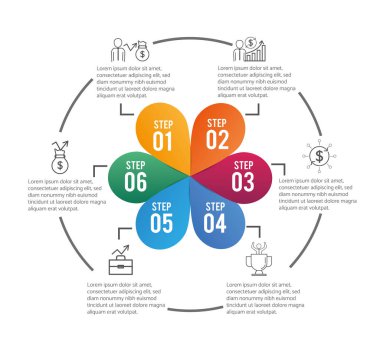 Infographic iş stratejisi ile lorem Ipsum
