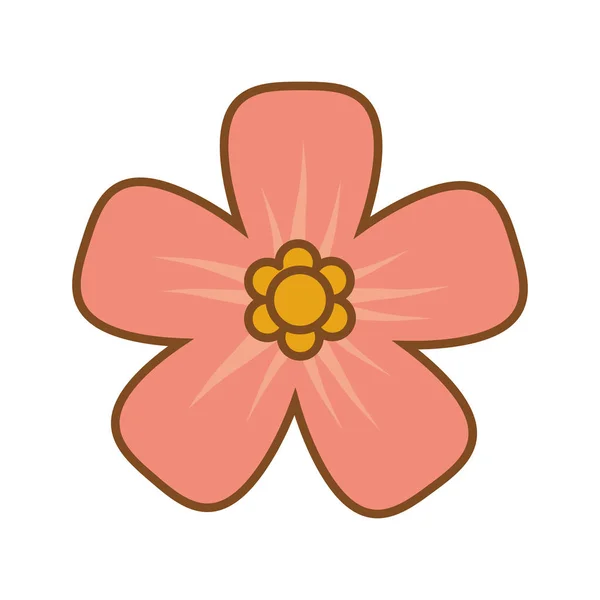 Hermoso icono decorativo flor — Vector de stock