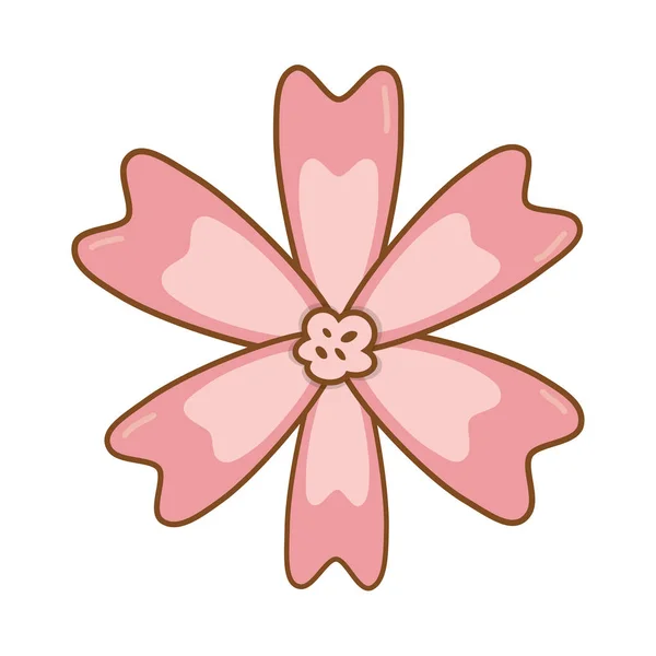 Mooie bloem decoratieve pictogram — Stockvector