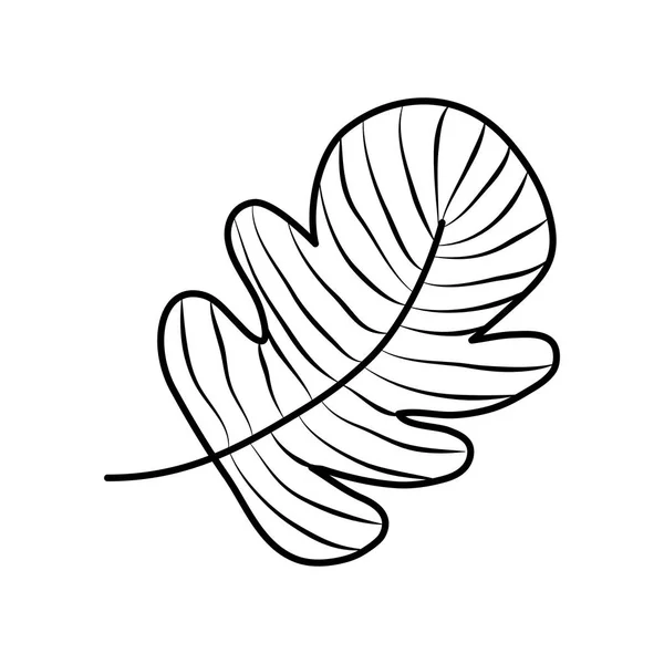 Tropische blad ecologie pictogram — Stockvector