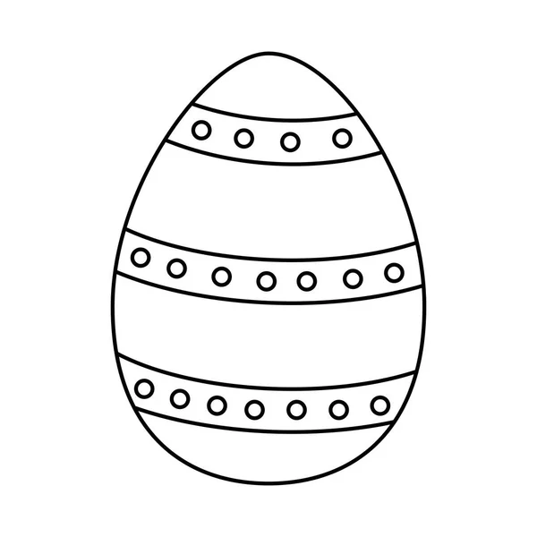 Schönes Ei gepunktet bemaltes Ostersymbol — Stockvektor