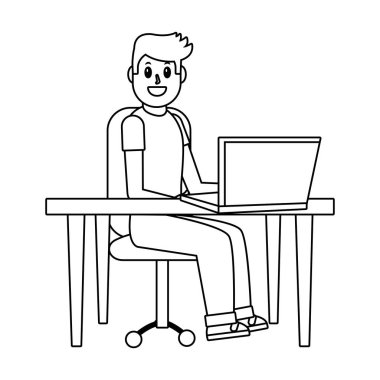 Genç adam çizgi filmi