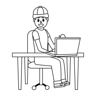 Genç adam çizgi filmi