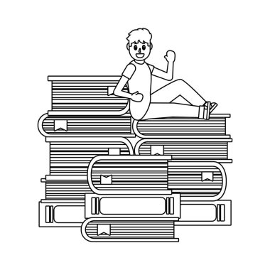 Eğitim adam çizgi film